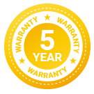 5 Year Warranty