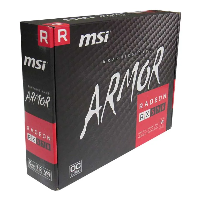 MSI RADEON RX 570 Armor 8GB GDDR5 Graphics Card - VRLA Tech