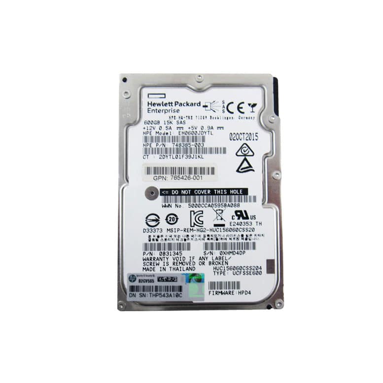HP 2.5 600GB 15K SAS HDD - 748385-003 / HUC156060CSS204 - VRLA Tech