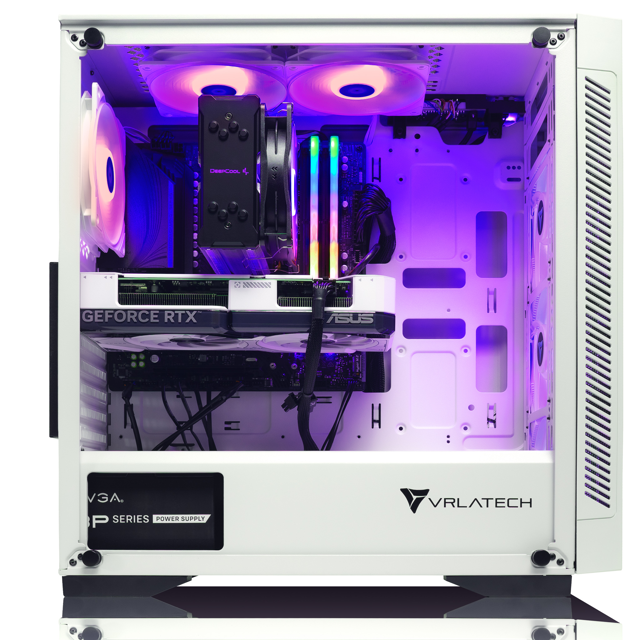 VRLA Tech Titan Gaming PC Side- White