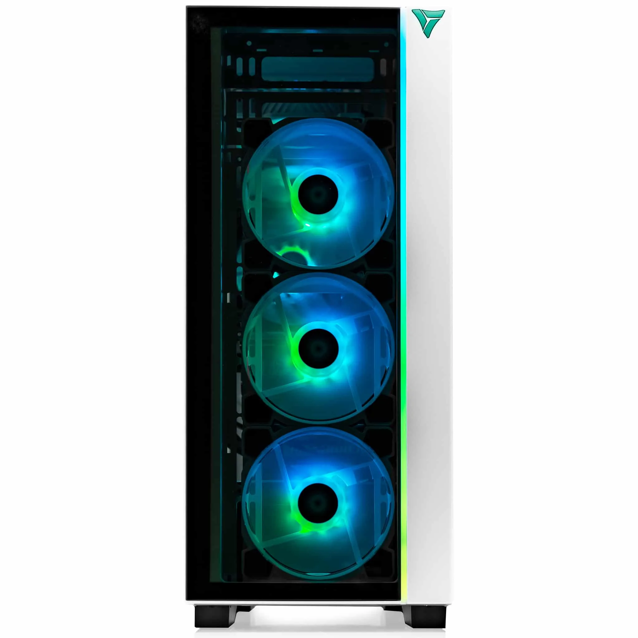 VRLA Tech Titan Gaming PC White RBG - Front Panel