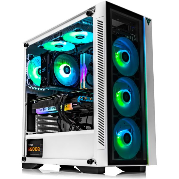 VRLA Tech Titan Gaming PC White RBG - Front