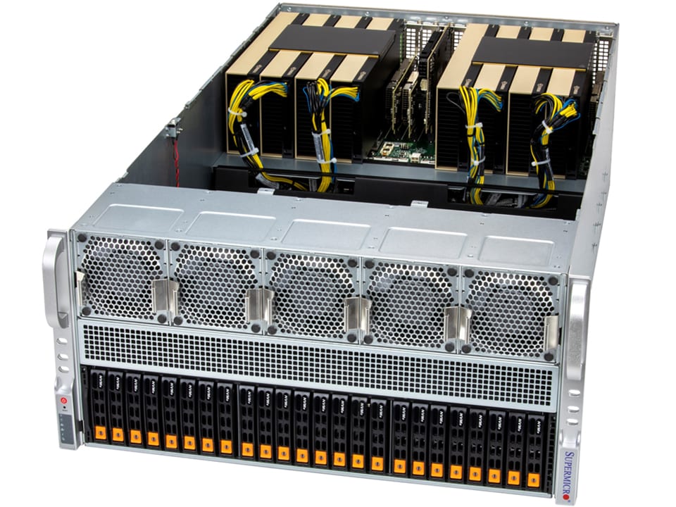 Supermicro SYS-522GA-NRT 5U GPU server with up to 10 NVIDIA GPUs