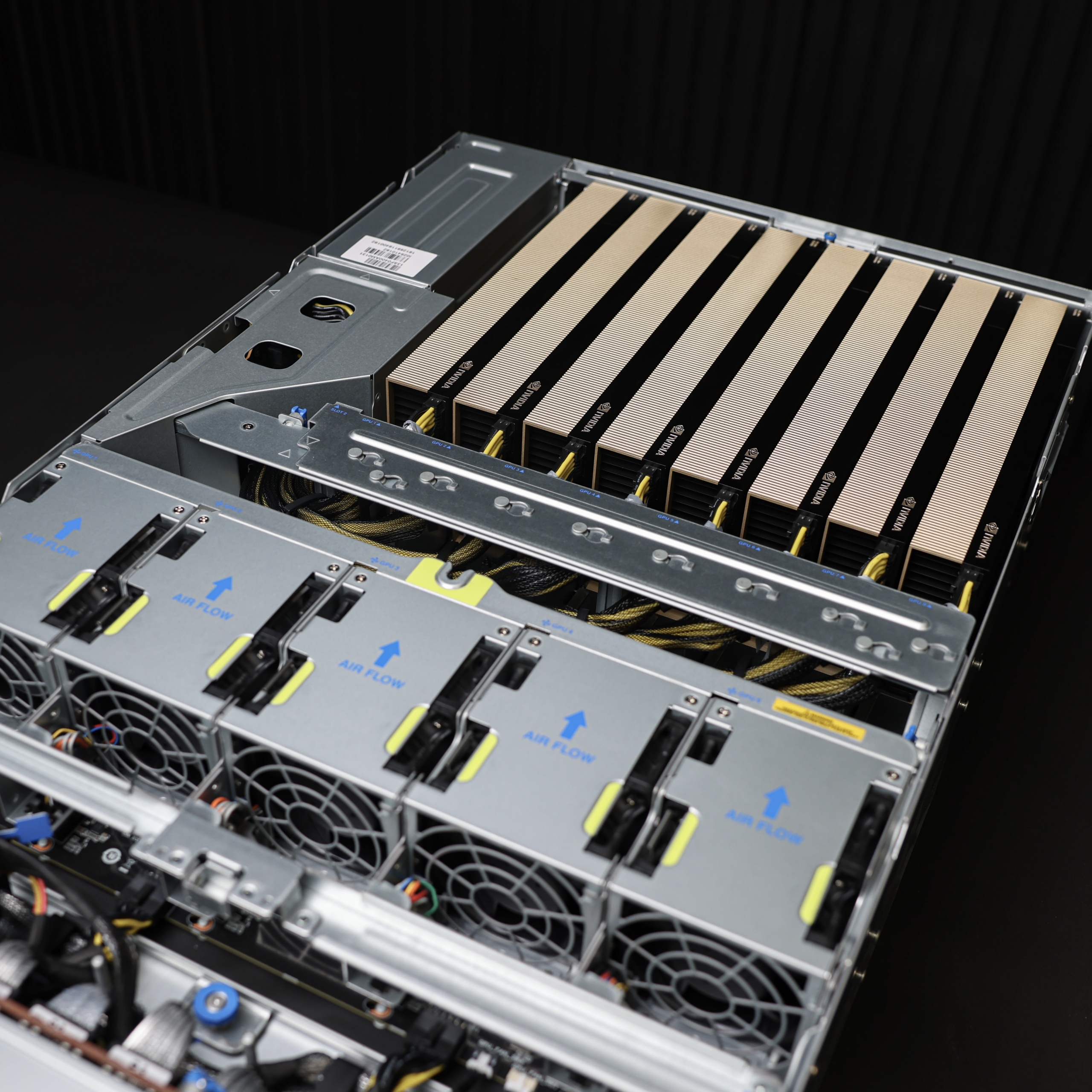 VRLA Tech 8-GPU AI server with eight NVIDIA RTX PRO 6000 Blackwell Server Edition GPUs built for Goodwill North Central Wisconsin